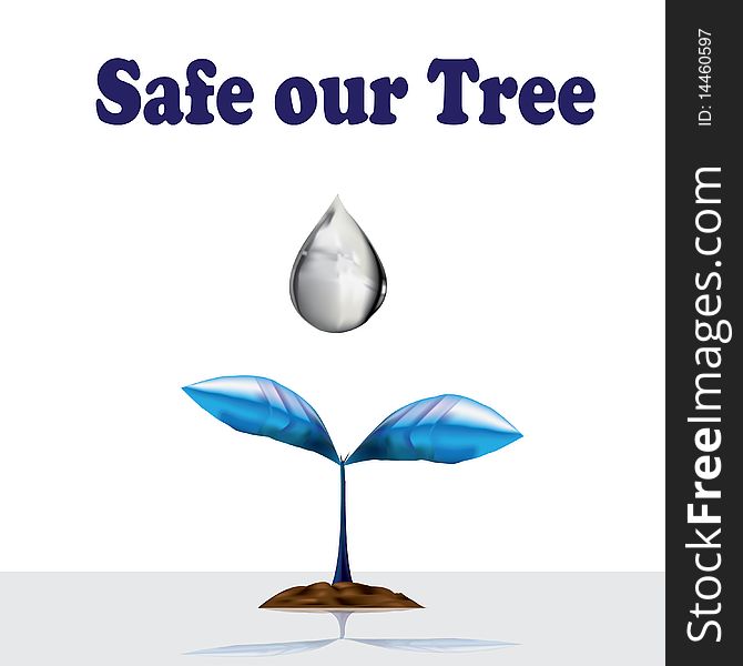 The water drop...whole picture describe to safe our trees in the world. The water drop...whole picture describe to safe our trees in the world