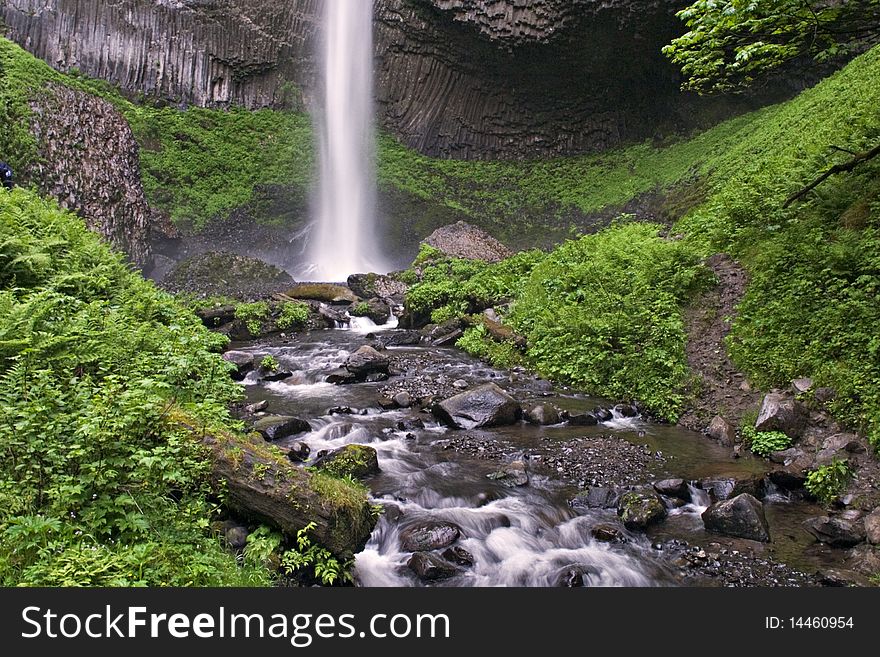 Springtime Latourelle Falls in Oregon state