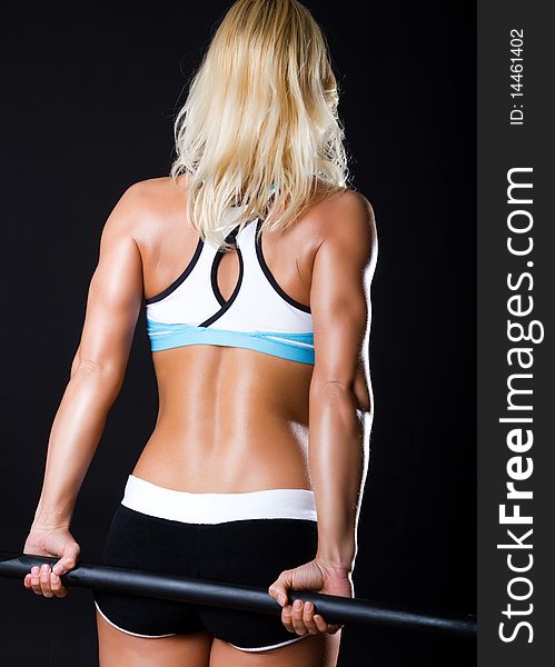 Image of athletic woman from behind. Image of athletic woman from behind