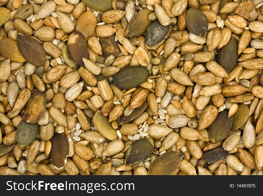 Background of assorted mixed nuts. Background of assorted mixed nuts