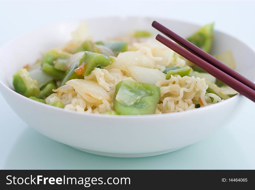 Noodles With Green Pepper