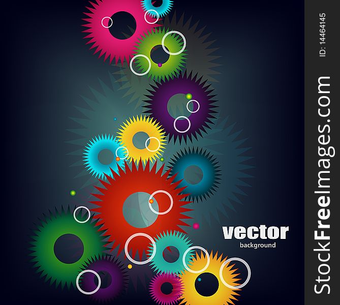 Illustration with colorful wheels, . Illustration with colorful wheels,