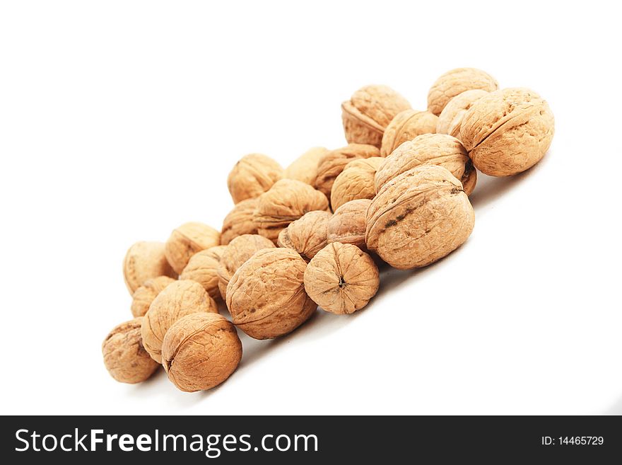 A walnuts isolated on white