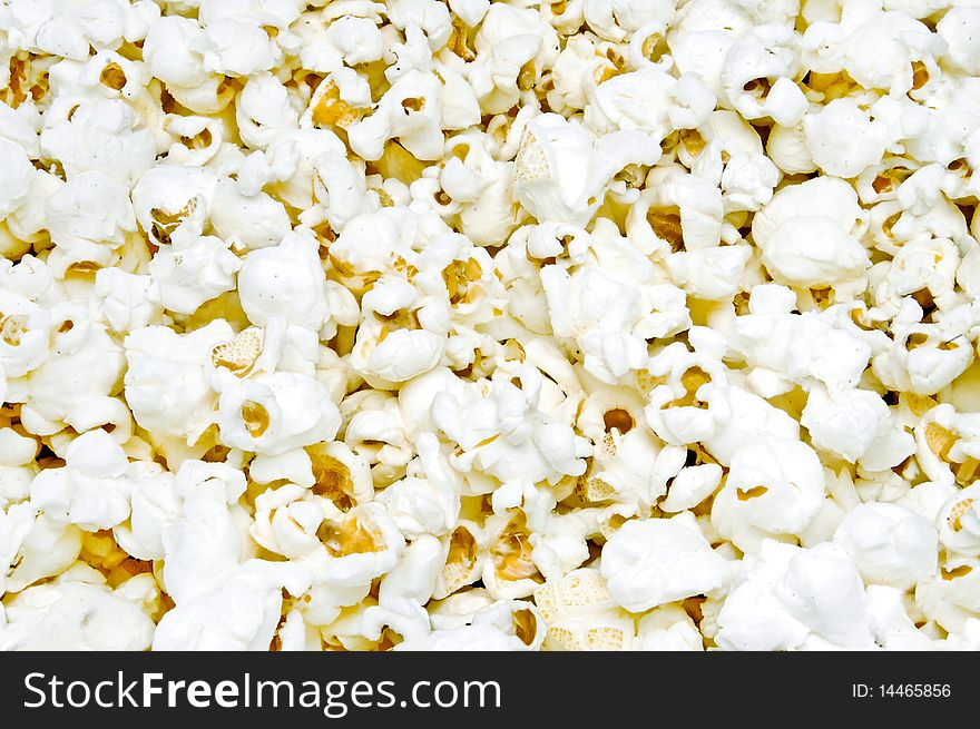 Fresh popcorn background closup texture