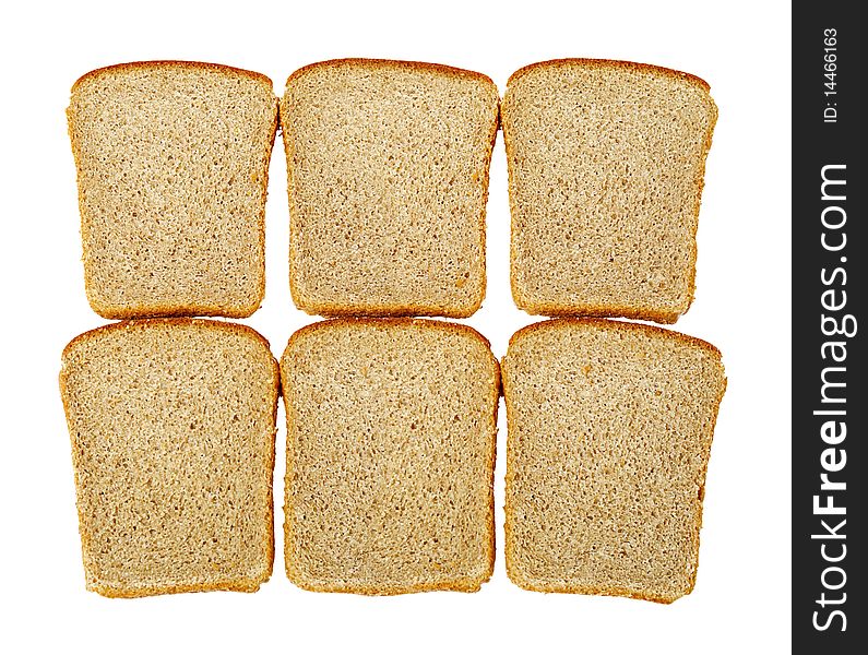 Slices Of Bread Isolated