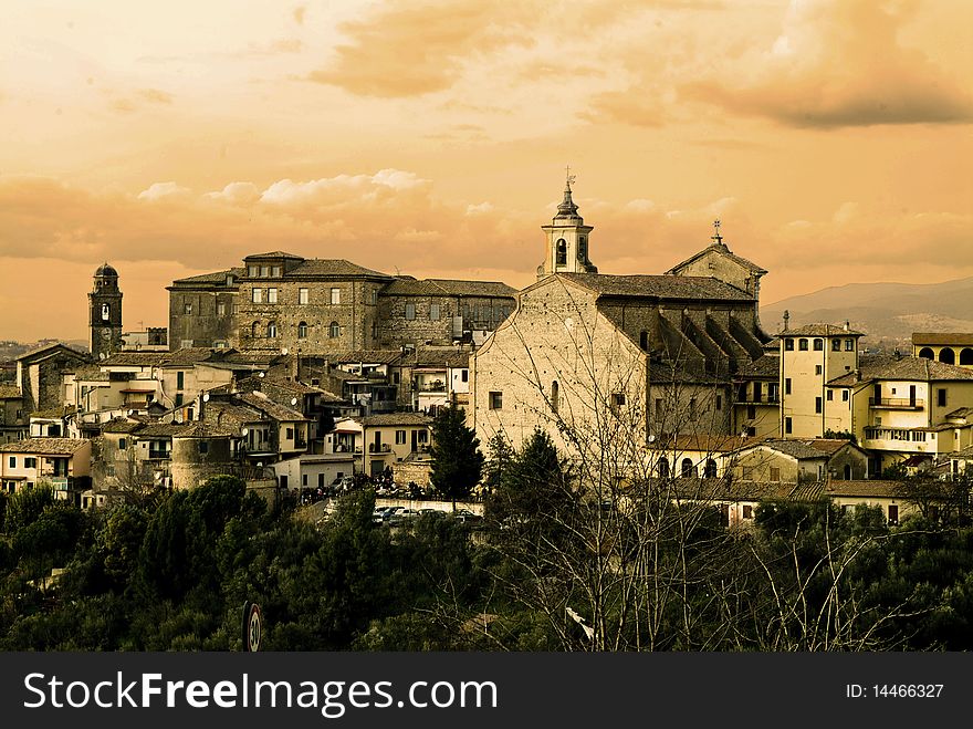 Small village in the mountains near Rome.