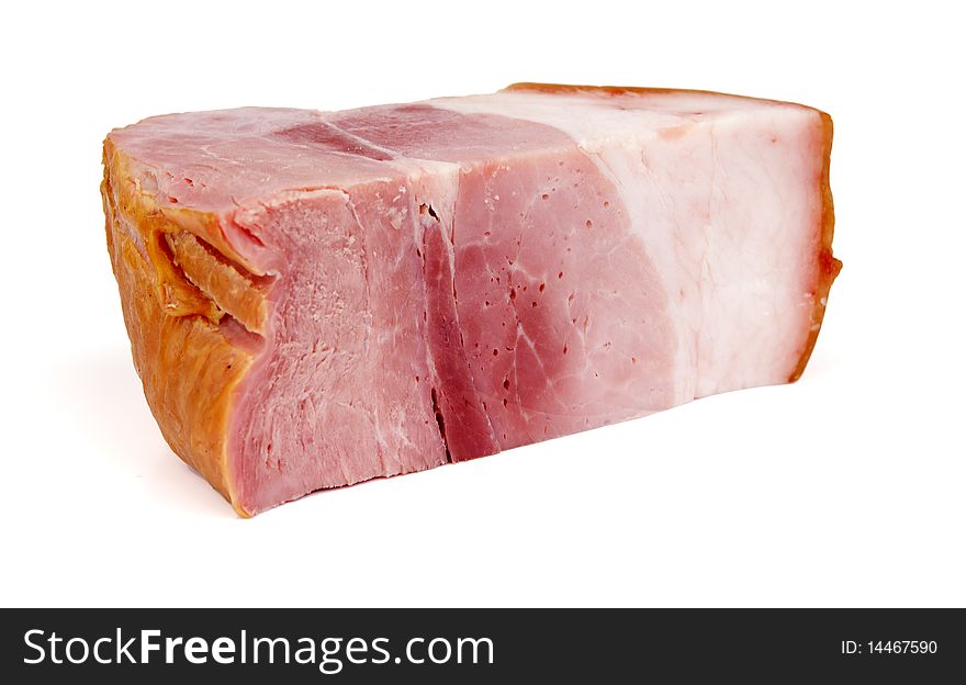 Ham isolated on white background