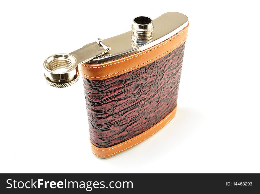 Image flask of cognac and other alcoholic beverages