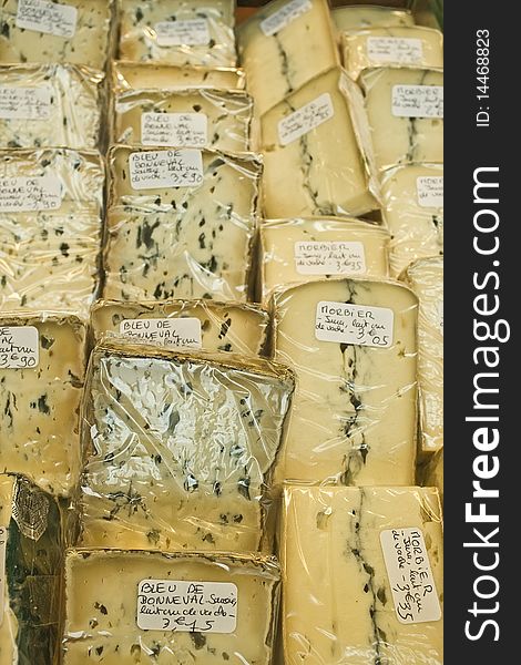 Varieties of different cheeses