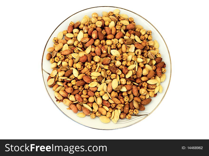 Mixed Nuts On A Plate