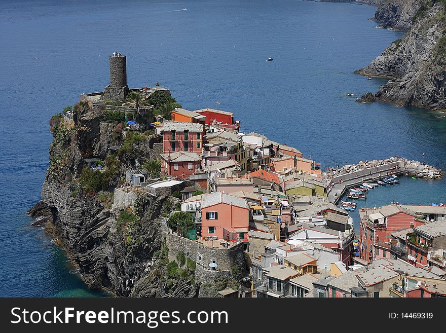 View of Vernazza, Cinque Terre, Italy