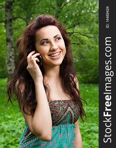 Attractive girl on the phone