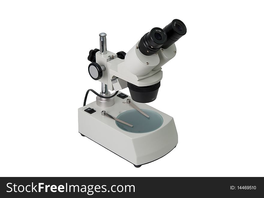 Microscope On A White Background