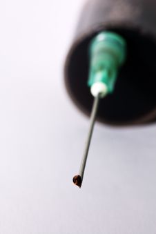 Syringe With A Medicine Royalty Free Stock Photography Syringe With A Medicine Royalty Free Stock Photography