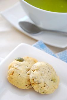 Healthy Cookies On Plate With Utensils Stock Photography Healthy Cookies On Plate With Utensils Stock Photography