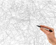 Pen With Scribbles Royalty Free Stock Image Pen With Scribbles Royalty Free Stock Image