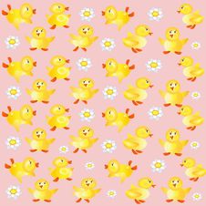 Pink Backgroundwith Ducklings Royalty Free Stock Photography Pink Backgroundwith Ducklings Royalty Free Stock Photography