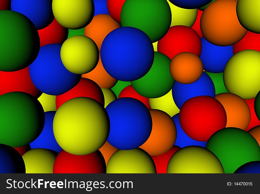 3d render of a colourful ball background