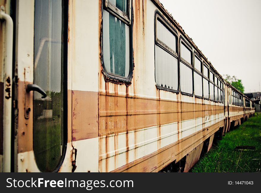 Vintage train on the side-track