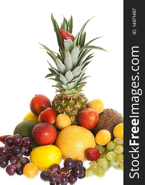 Various types of fresh fruit