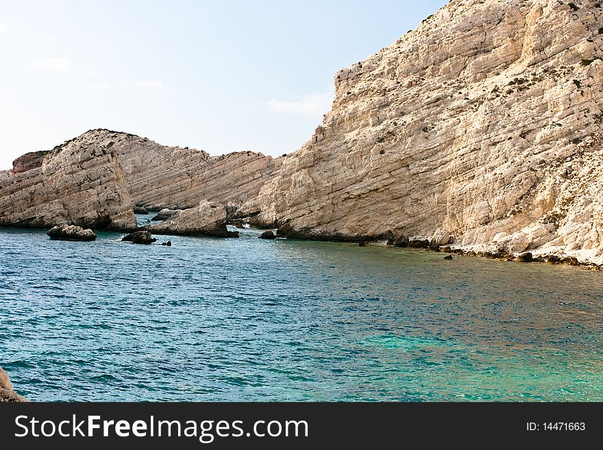 Coast of Petani beach, Kefalonia. Greece