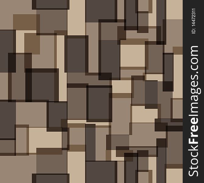 Abstract background brown otenokov, with rectangular elements