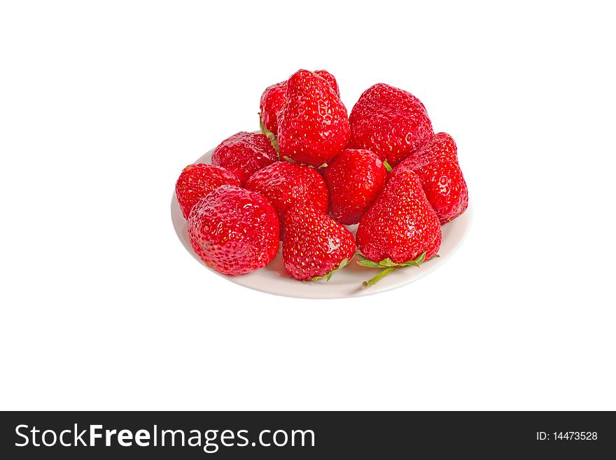 Strawberry On Plate