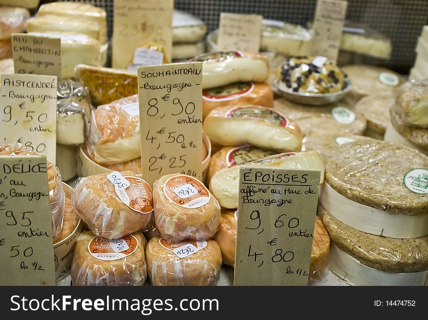 Varieties of different cheeses on the market