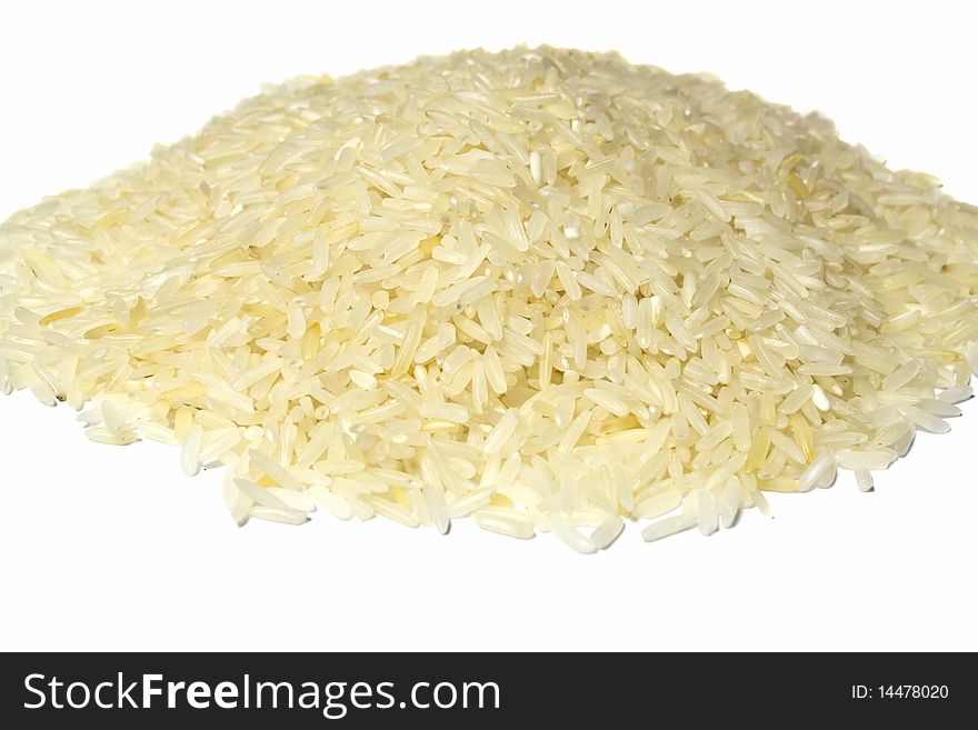 Pile of raw rice