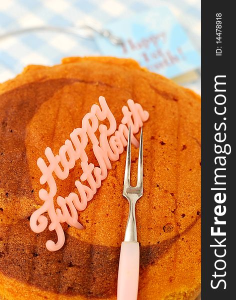 Fork On Cake For Celebrations