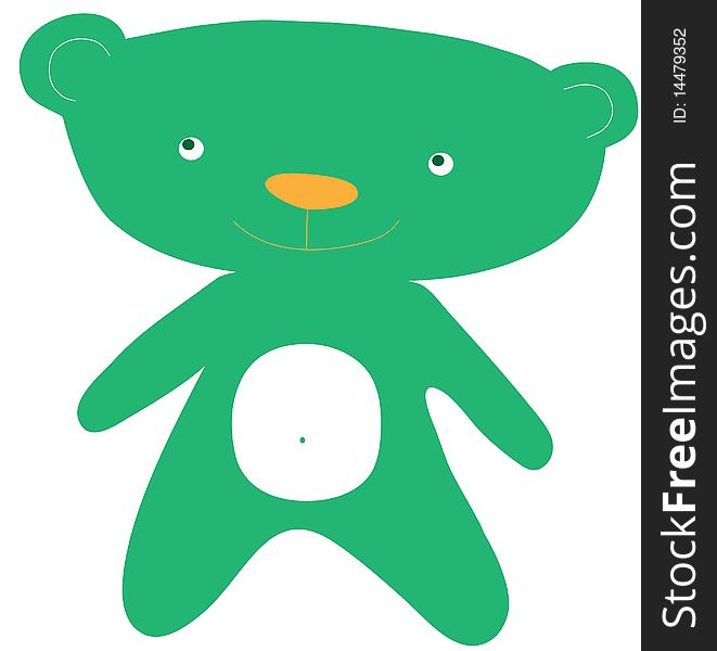The stylised drawing of bear