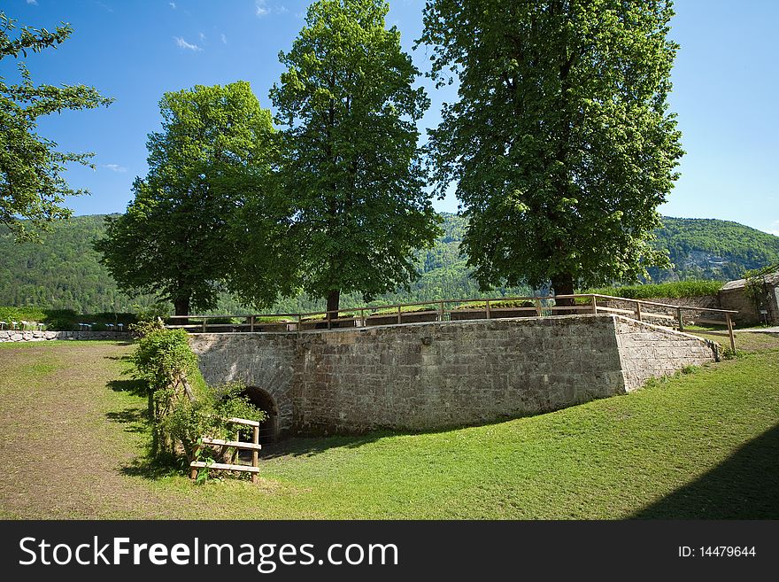 Nearly Spring in a Garden of the Fortress of Kufstein