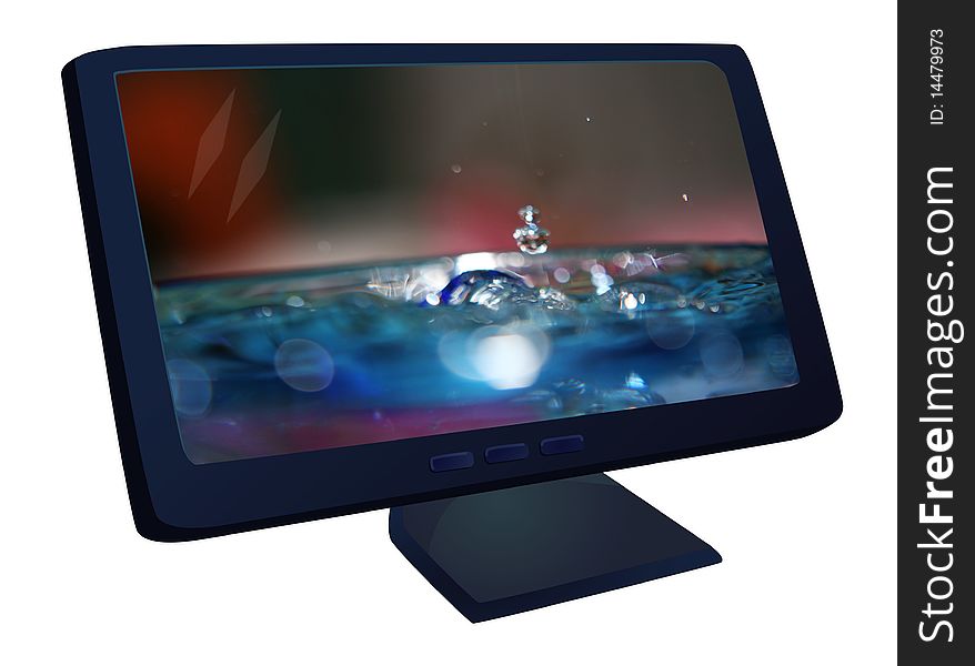 An illustration of a LCD monitor showing an abstract image. An illustration of a LCD monitor showing an abstract image.