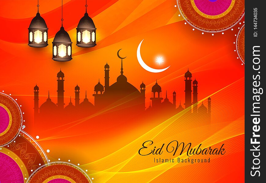 Abstract Islamic festival religious background vector