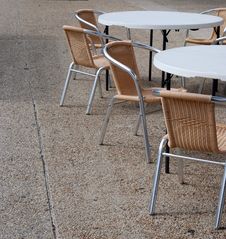 Closed Cafe Tables And Chairs Stock Images Closed Cafe Tables And Chairs Stock Images