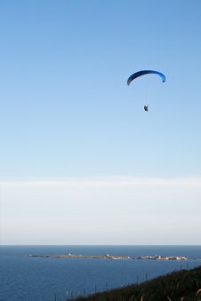 Paraglider Over Tabarca Royalty Free Stock Photography Paraglider Over Tabarca Royalty Free Stock Photography