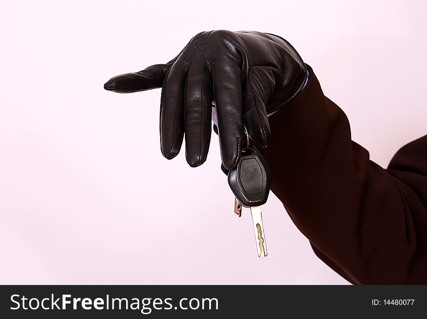 Female Hand Holding A Car Keys