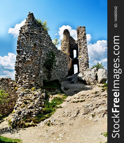 Ruin of castle Sirotci hradek, Pavlovske vrchy hills, Czech republic. Ruin of castle Sirotci hradek, Pavlovske vrchy hills, Czech republic.