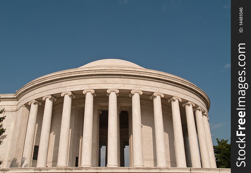 The memorial, in Washington, DC, is dedicated to Thomas Jefferson, the third president of the United States. The memorial, in Washington, DC, is dedicated to Thomas Jefferson, the third president of the United States.