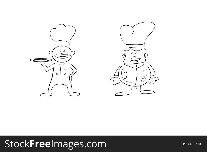 Smart and healthy chef cartoon vector illustration. Smart and healthy chef cartoon vector illustration.
