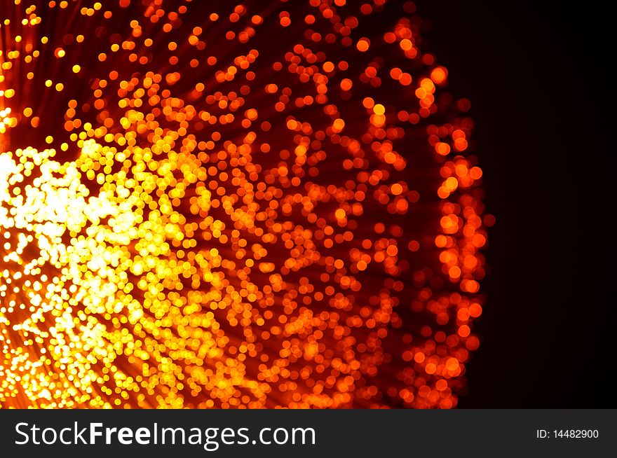 Fiber Optics background bright lights, blur