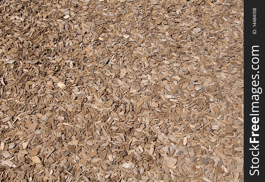 Fresh bark mulch closeup, backgrounds