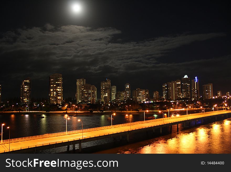 Moonlit Night Over Australia