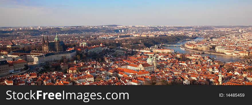Panorama of Prague, view from Stefanik observatory