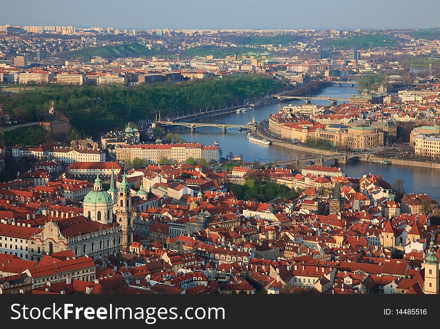 Panorama of Prague, view from Stefanik observatory