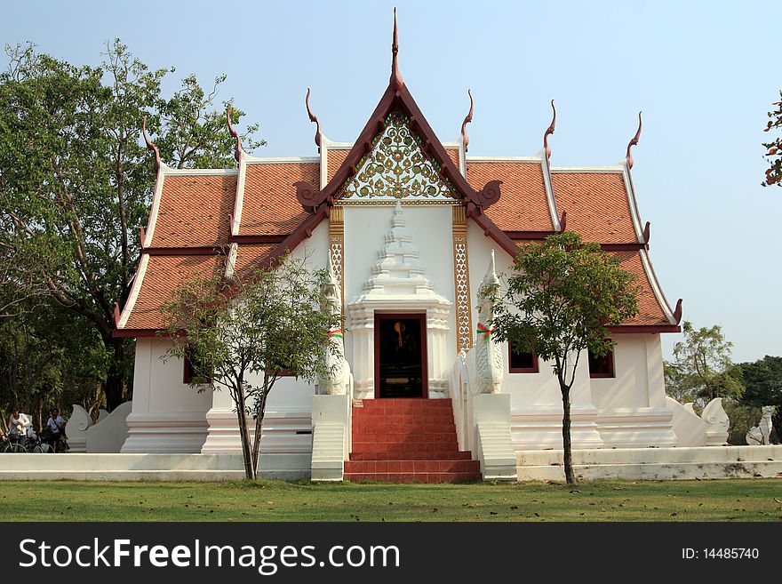 The reproduce church of Thailand at Samutprakarn. The reproduce church of Thailand at Samutprakarn