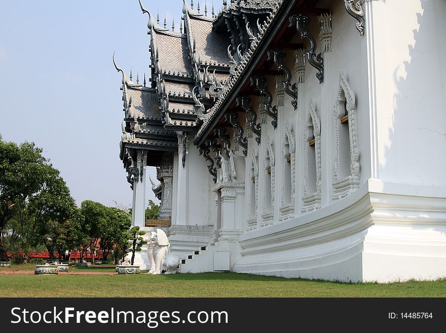 Thailand white church at Samutprakarn in Thailand. Thailand white church at Samutprakarn in Thailand