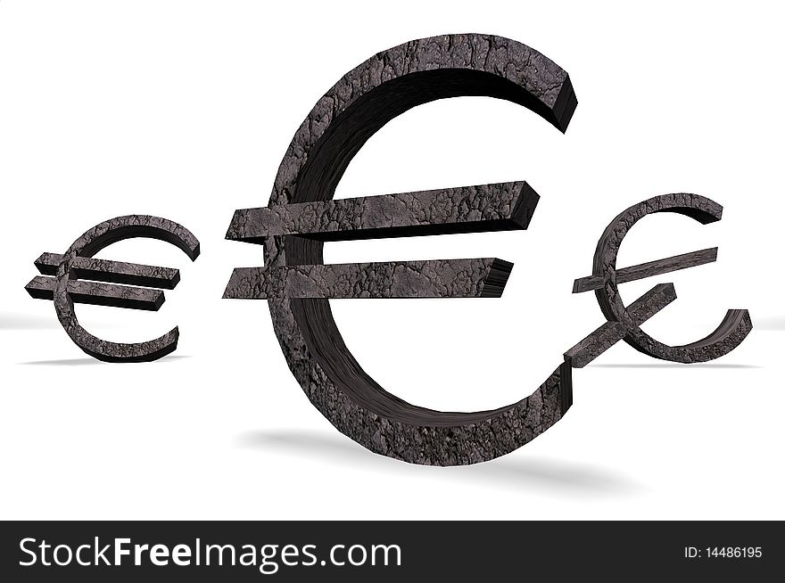 The collapse european dollar sign. The collapse european dollar sign