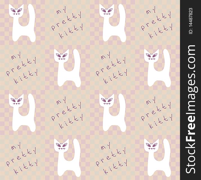 Seamless Pattern: My Pretty Kitty