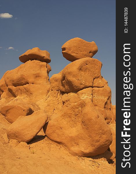 Two statues at Goblin Valley State Park. Two statues at Goblin Valley State Park